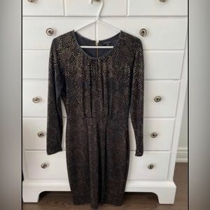 Pink Tartan - black and gold dress